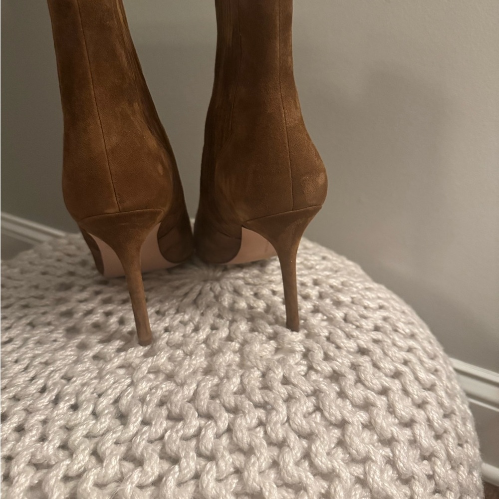 Veronica Beard Lisa Suede Pointed-Toe Stiletto Boots - Picture 7 of 9